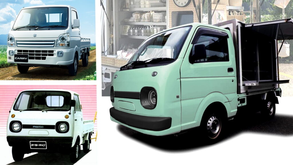  Japanese Tuner Gives A Retro Mazda Face To The Suzuki Carry